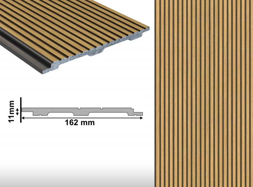 NERO FRIZZ | GS XPS Slat Wall Covering 